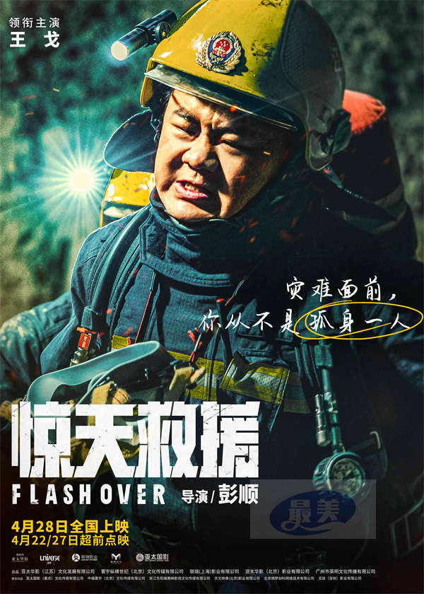 五一灾难动作巨制《惊天救援》曝角色海报 杜江王千源佟丽娅火海逆行还原最真实救援